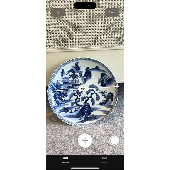 Antique Arita Porcelain Hand-Painted 16” Plate chinoserie - Picture 6 of 6